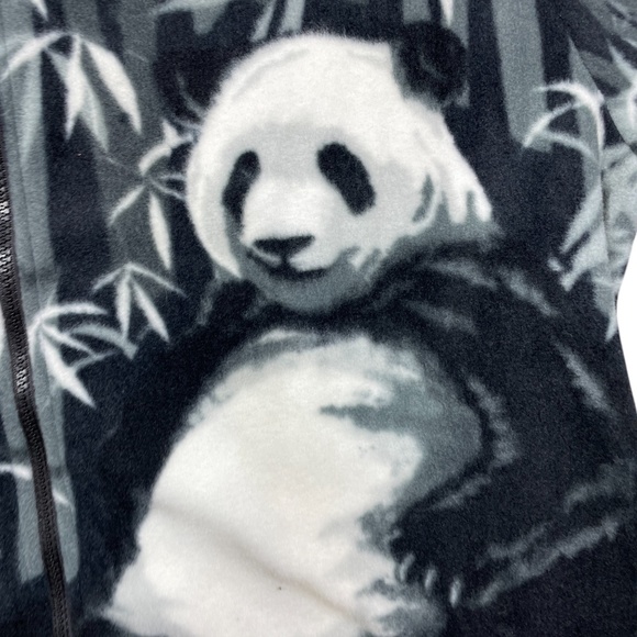 Bruno Galli Rare NEW XL Fleece Full Zip Jacket Panda 100% Polyester - Picture 5 of 7